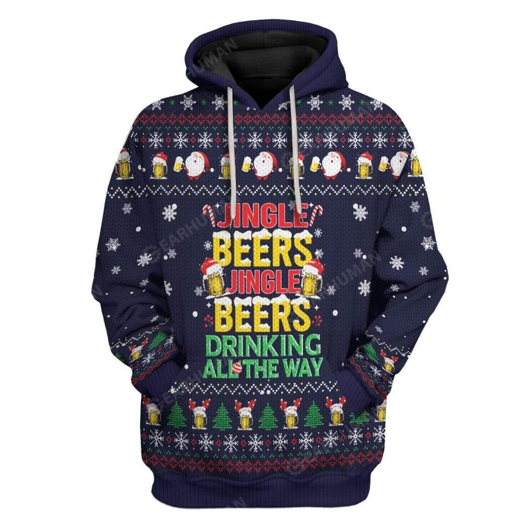 Gearhumans Ugly Christmas Jinger Beers Custom T-Shirts Hoodies Apparel