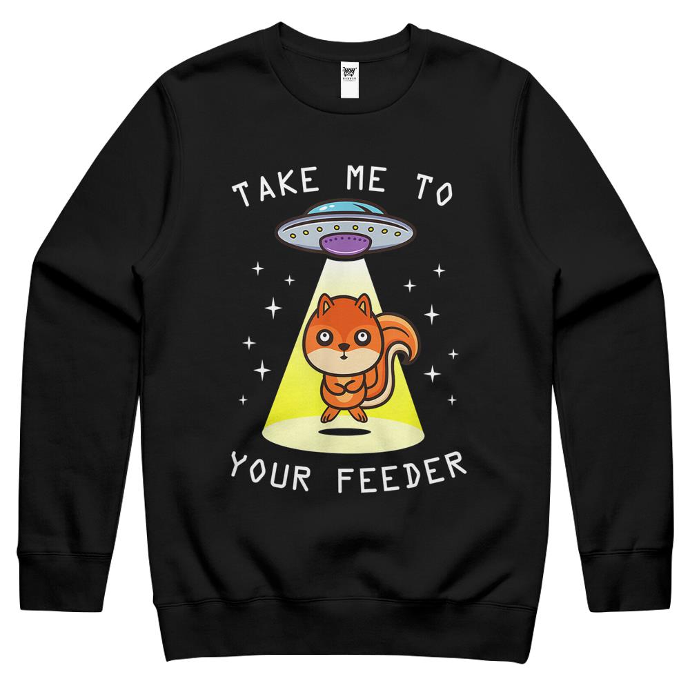 Ailen Shirt, Ufo Shirt, Ufo Crewneck Sweatshirt, Ufo Tee Shirt, Crewneck Sweatshirt Ufo, Funny Squirrel Forest Animal – Ufo Spaceship Alien Abduction Crewneck Sweatshirt