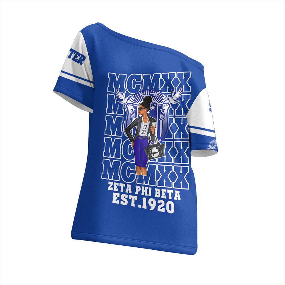 Wonder Print Shop Shirt – Personalized Zeta Phi Beta Mcm Style Off Shoulder T Shirt