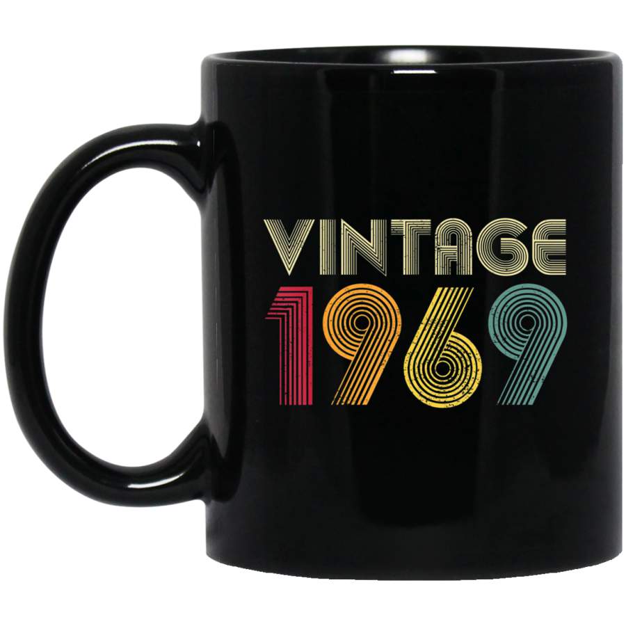 50th Birthday Gift Vintage 1969 Retro Men Women Mom Dad Coffee Mug