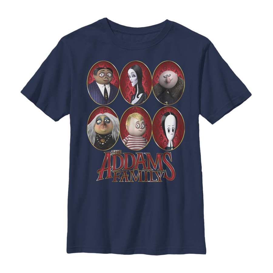 Addams Family Boy’s Portrait Panels  T Shirt