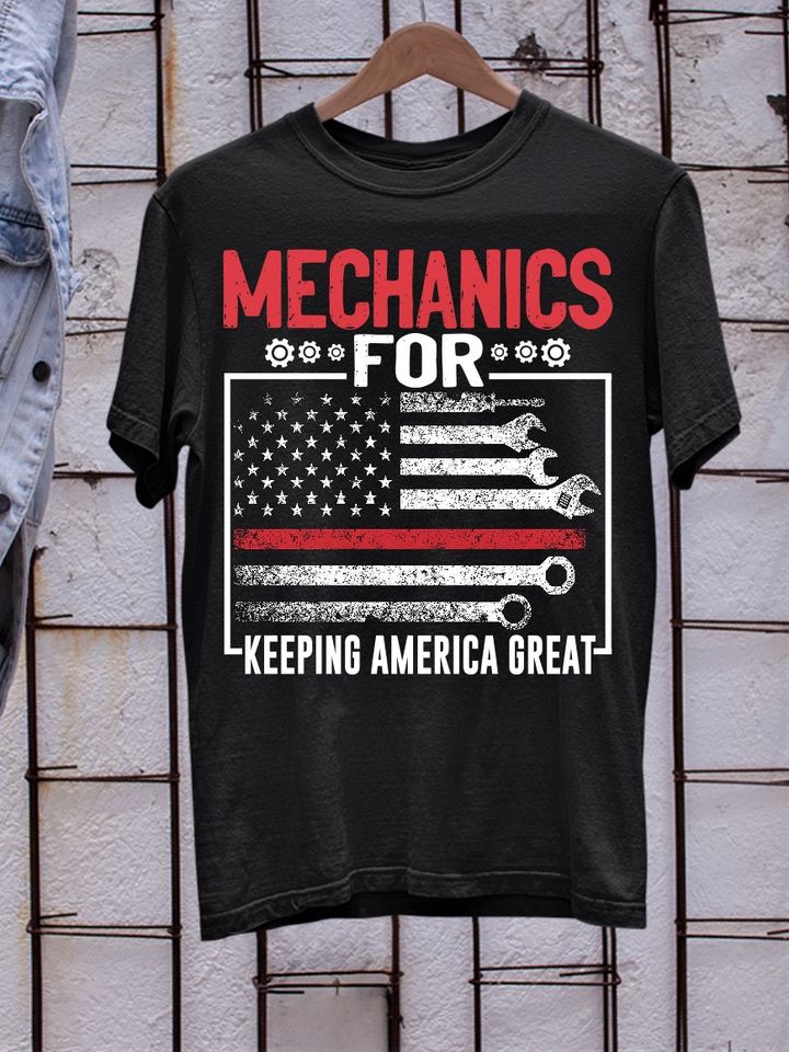 Mechanics For Keeping America Great American Flag Standard T-Shirt