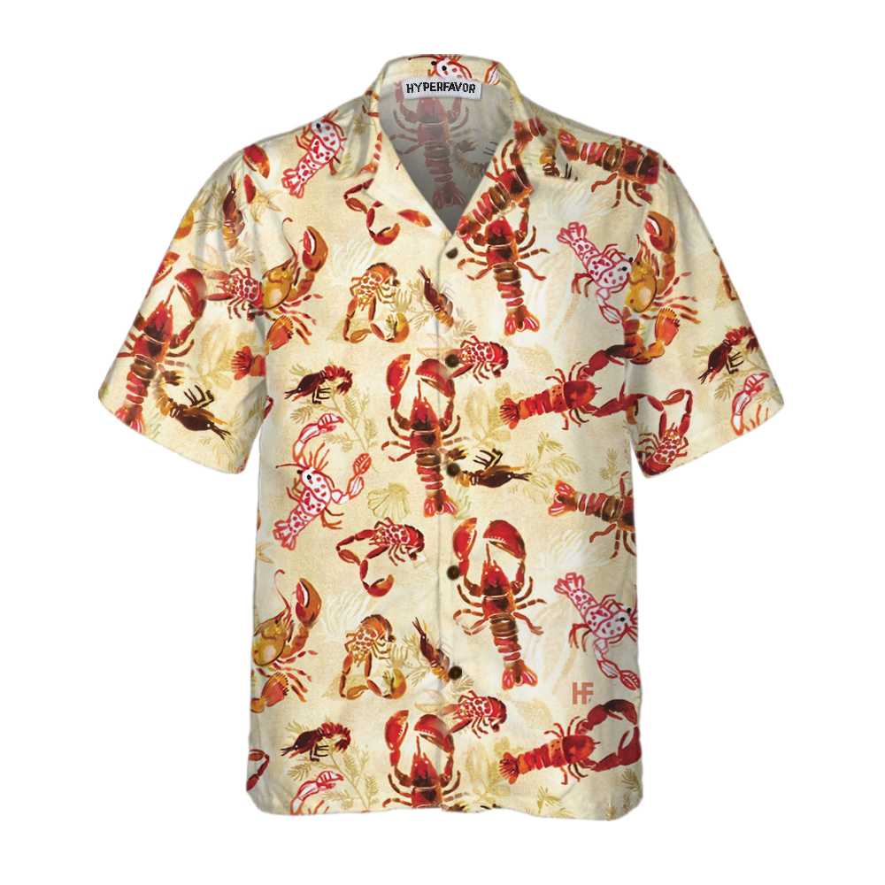 Retro Lobster Pattern Hawaii Unique Print Shirt For Adults Ha94213