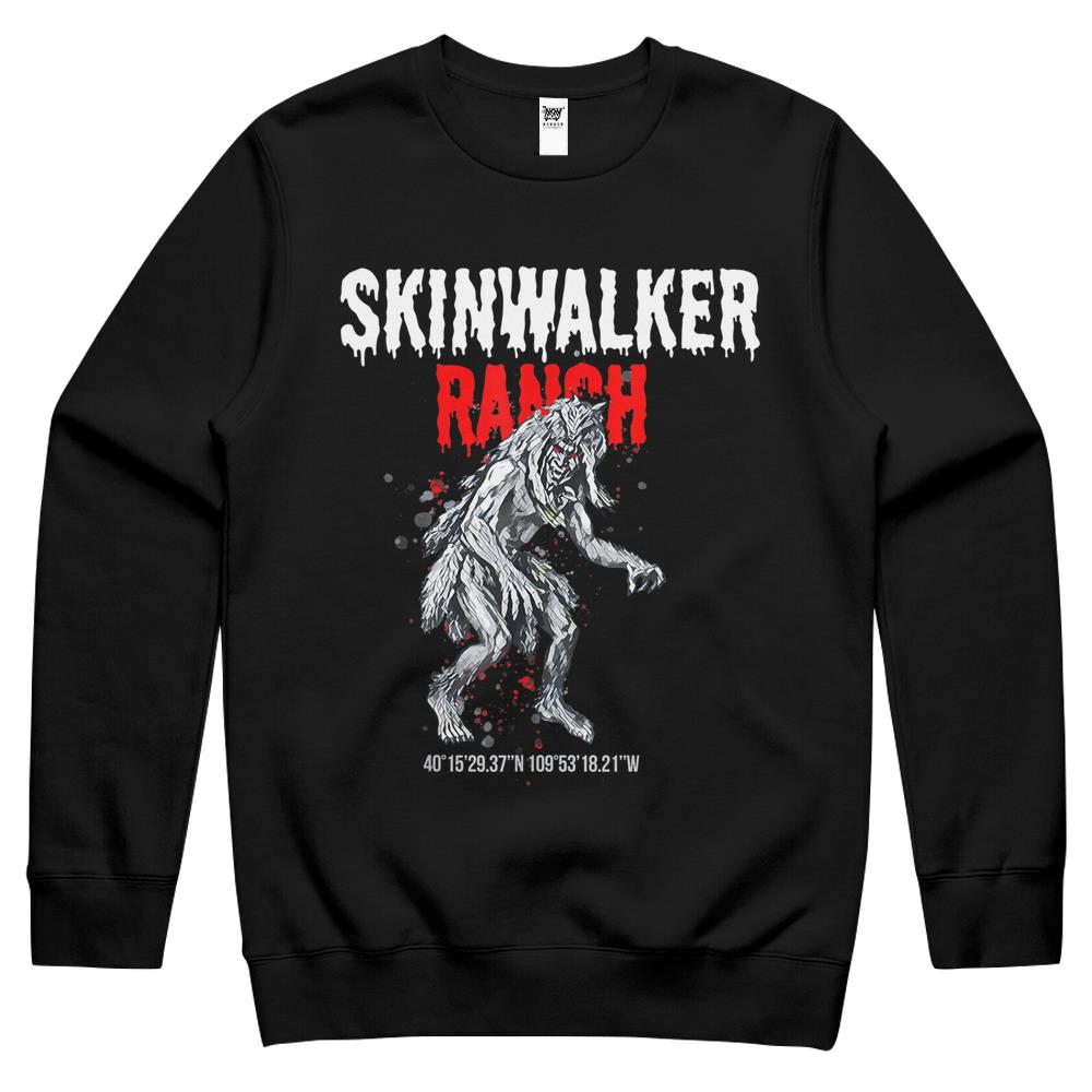 Skinwalker Ranch Site For Paranormal Ufo And Yeti Activity Crewneck Sweatshirt