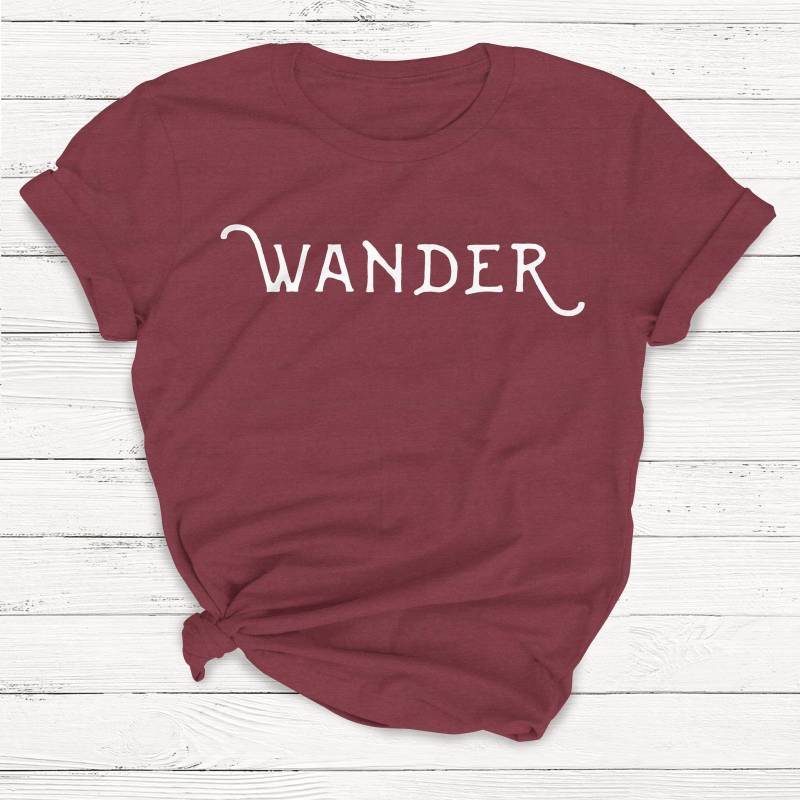 Crushtee Wander T Shirt, Roam, Ladies Unisex Crewneck Shirt, Cute Tshirt, Retro, Vintage, Hippie, 70’s, Nature, Outdoor, Party, Gift, Funny Tee Long Sleeve Hoodie