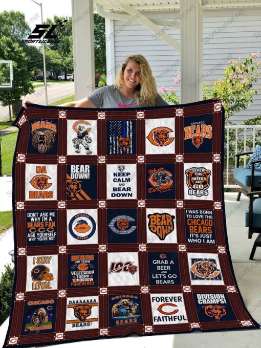 Chicago Bears 3 D Printing Quilt V12 Gift For Fan Football Lovers