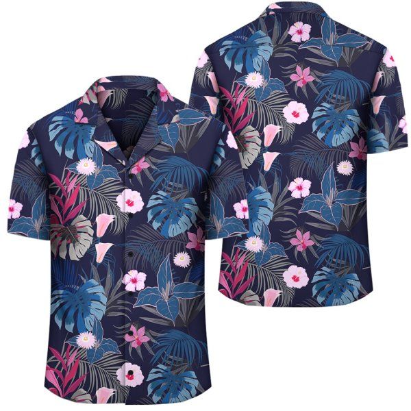 Tropical Palm Tree And Flower Hawaiian Shirt