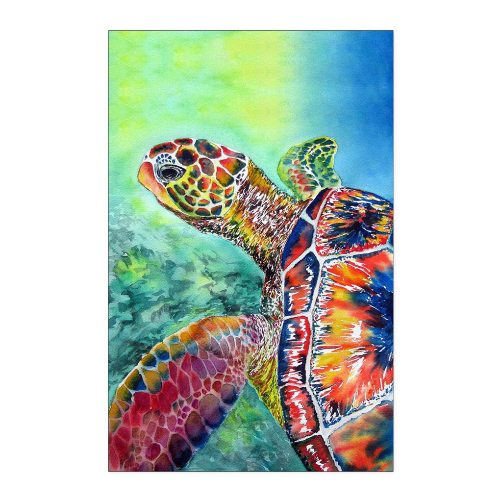 Turtle Watercolor Poster