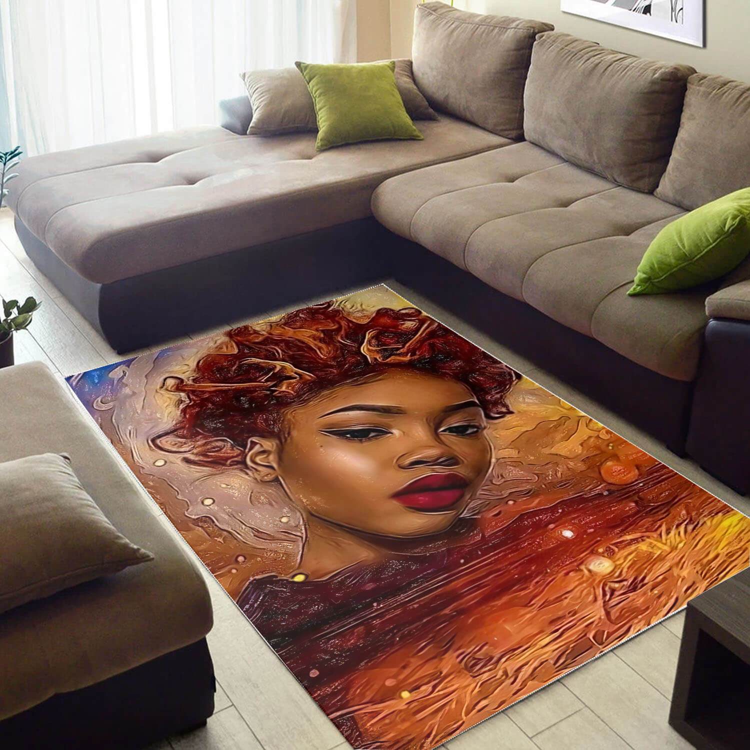 African American Area Rugs Pretty Black Girl African Style Rug Afrocentric Decorating Ideas BPS32058