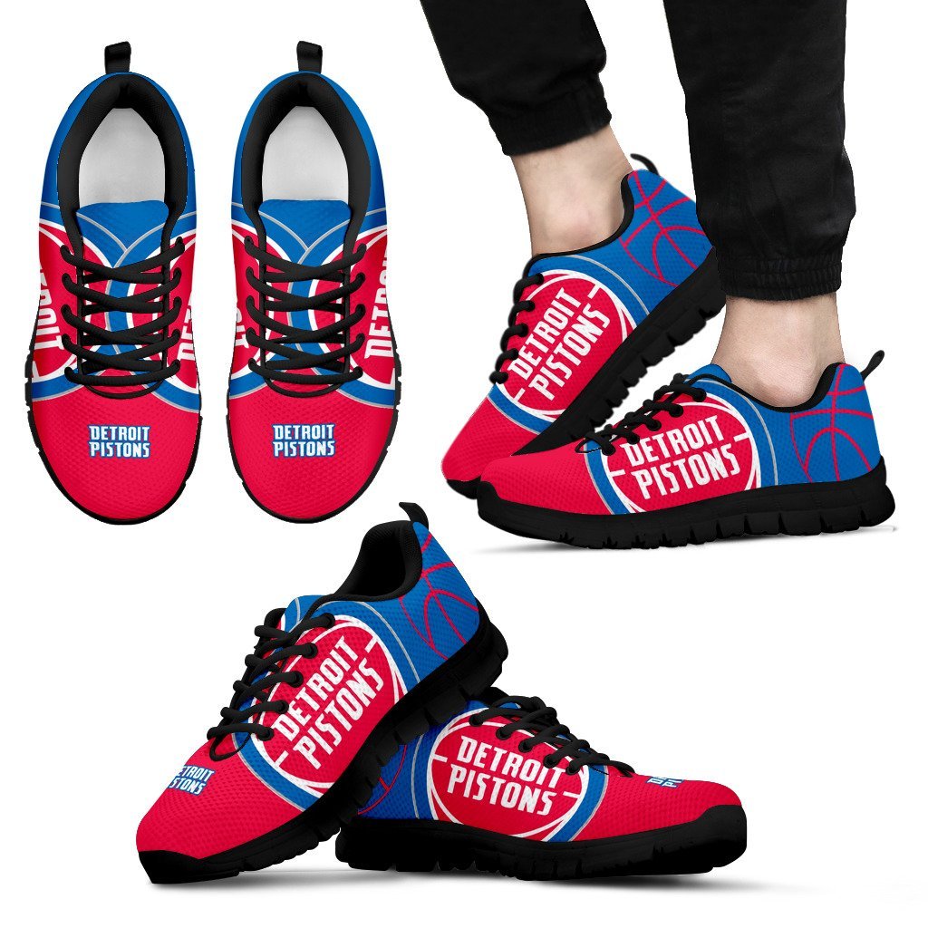 Detroit Pistons Running Shoes Sneakers   Ladies Men Kids Gift