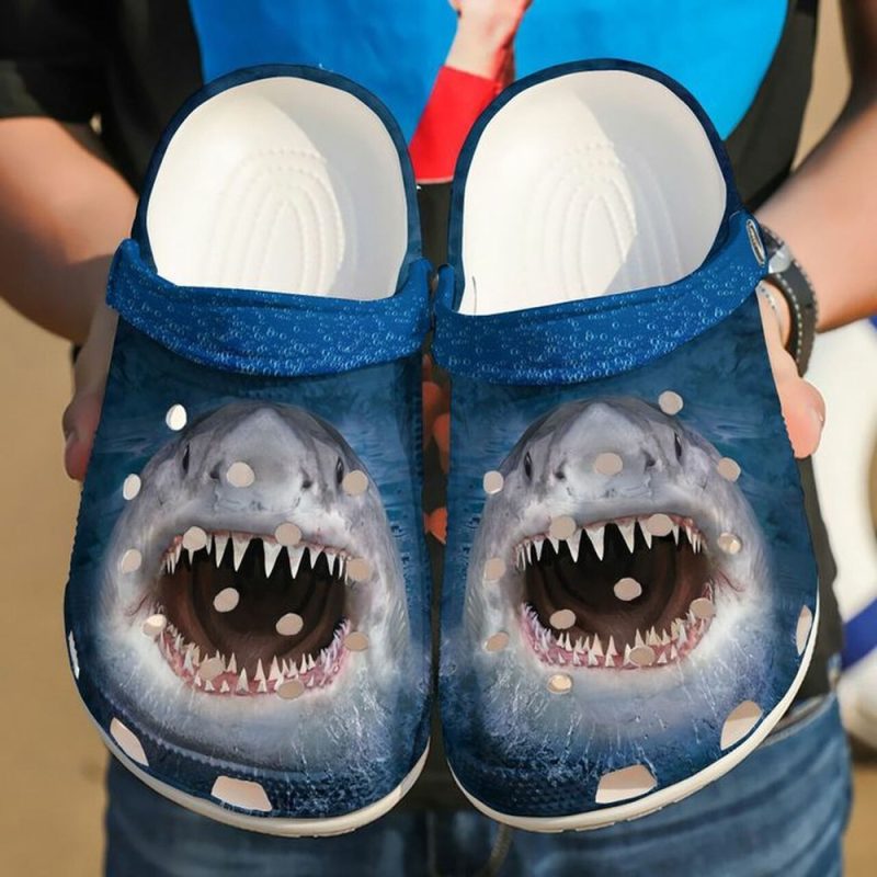 Shark Mouth Ocean 203 Gift For Lover Rubber clog Shoes Comfy Footwear