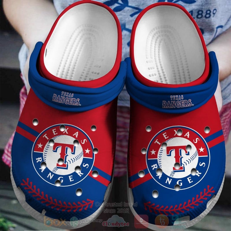 Texas Rangers Crocs Crocband Shoes