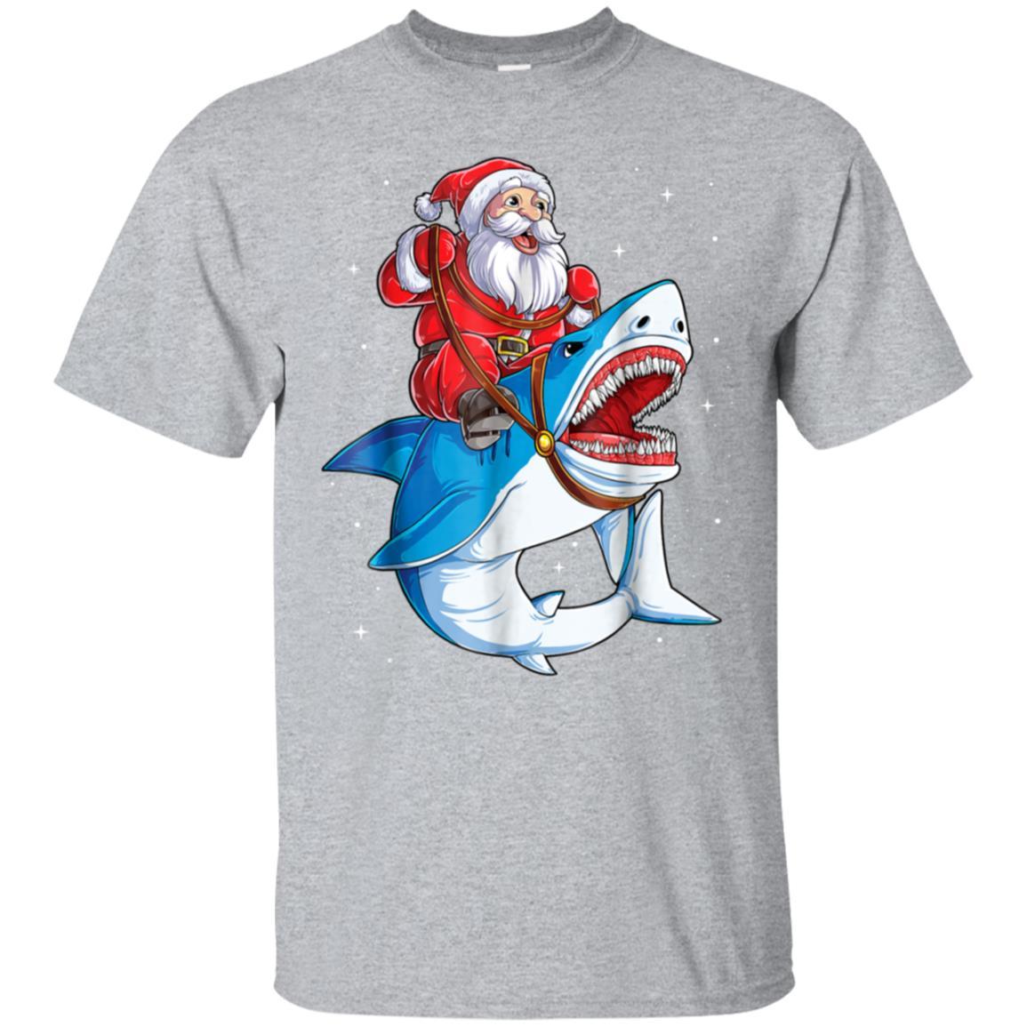 Christmas Shirts For Kids Santa Shark Sharkmas Xmas Gifts