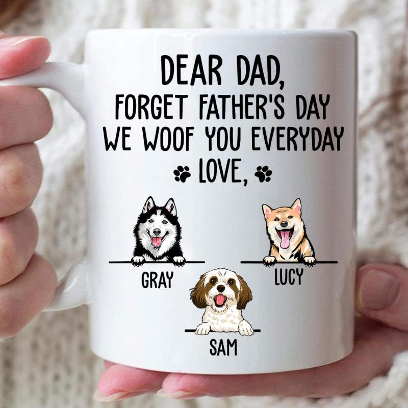 I Woof You Dog Dad – Personalized Custom Coffee Mug