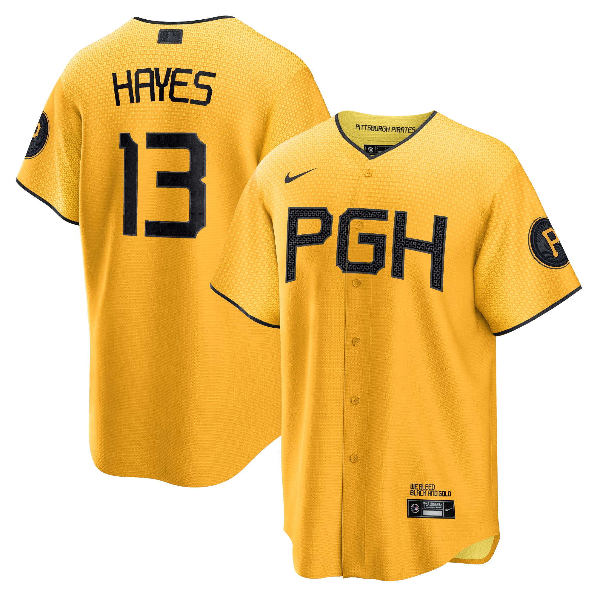 Ke'Bryan Hayes Pittsburgh Pirates City Connect Replica Player Jersey – Gold