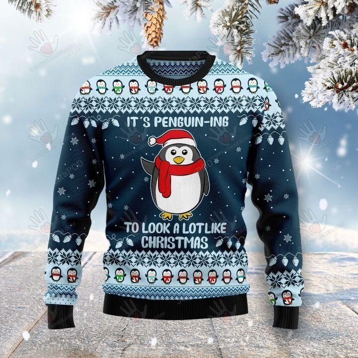 It’S Penguin-Ing Ugly Christmas Sweater, All Over Print Sweatshirt, Ugly… Ugly Sweater Christmas Gift