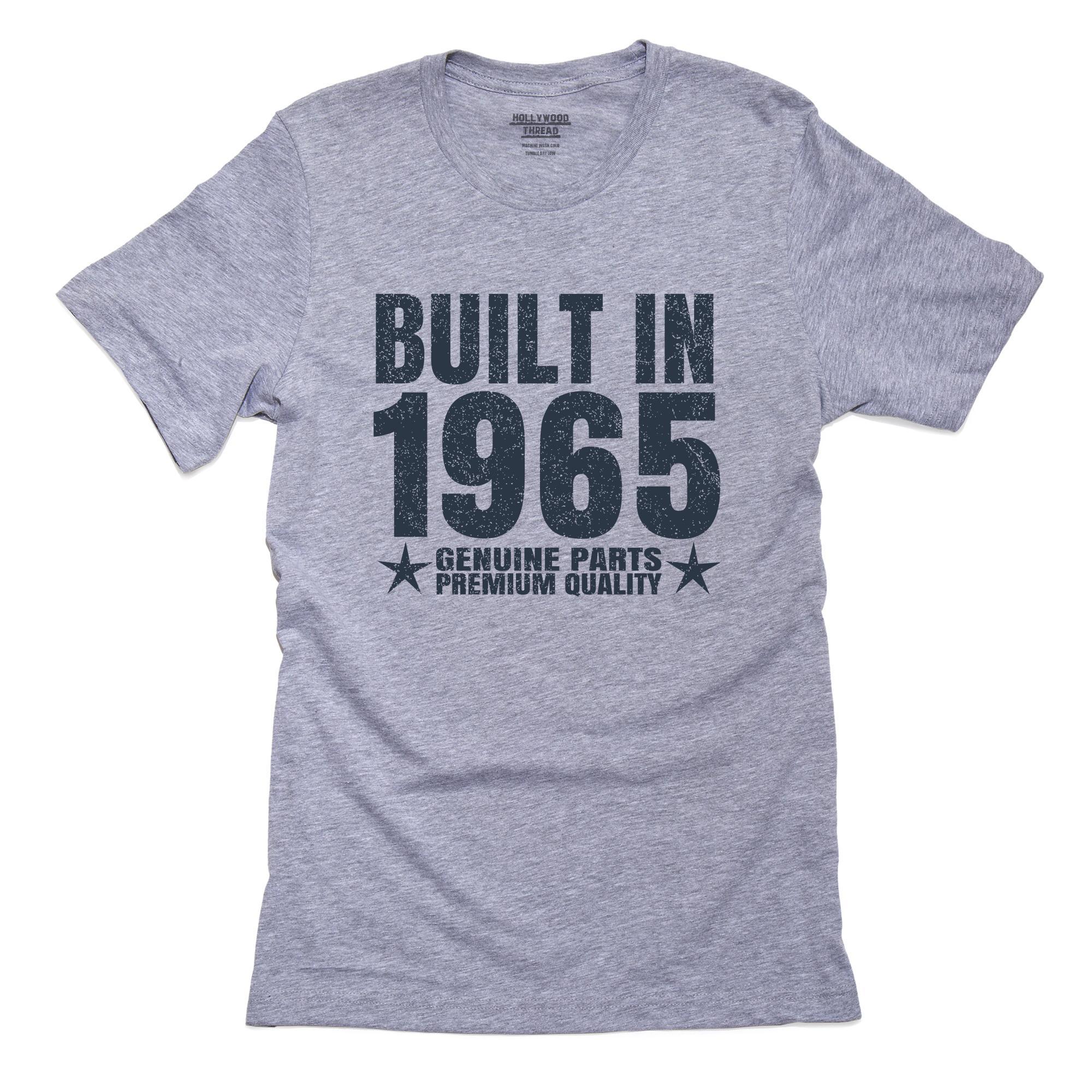 Built In 1965 – Perfect Birthday Present – Vintage T-Shirt, Framed Print, Pillow, Golf Towel