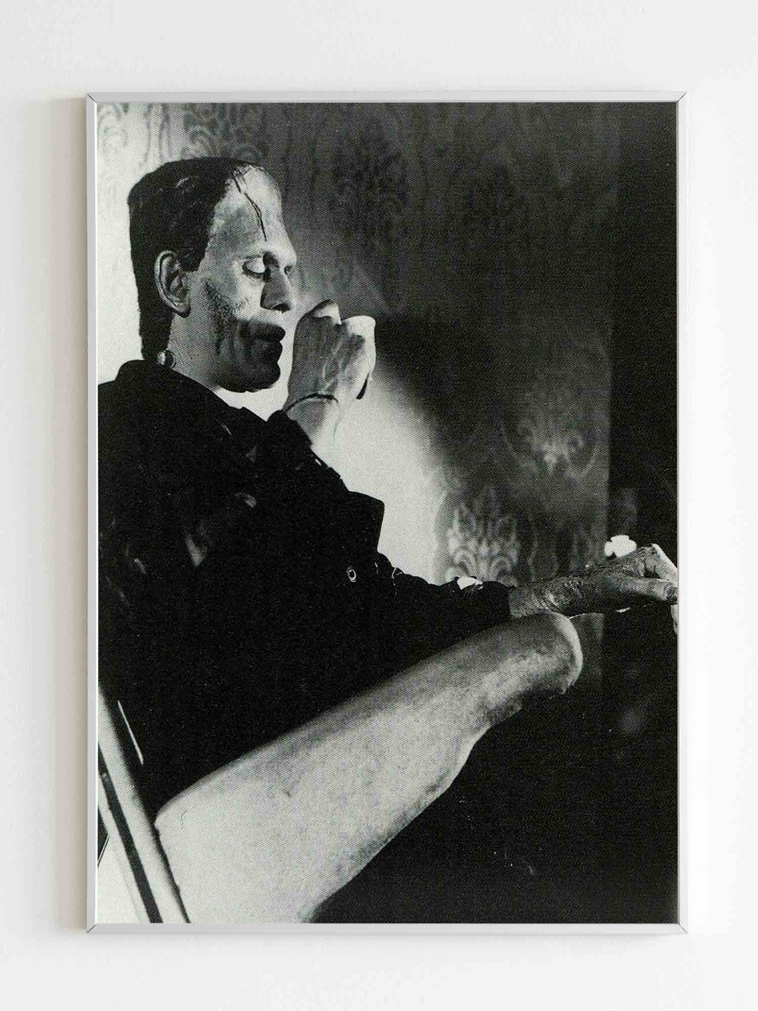 Boris Karloff Drinking Tea On The Set Of Bride Of Frankenstein 1935 ...