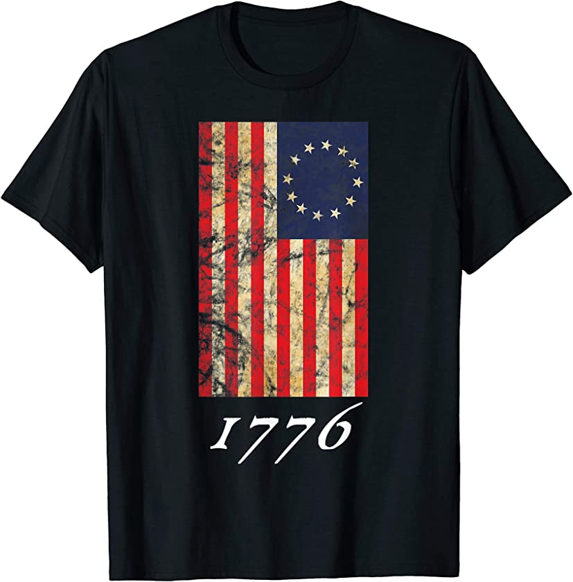 Betsy Ross Flag 1776 Vintage Revolutionary flag T-Shirt