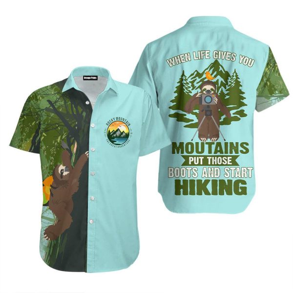 Sloth Put Those Boots And Start Hiking Hawaii Shirt For Men Women Ha87390