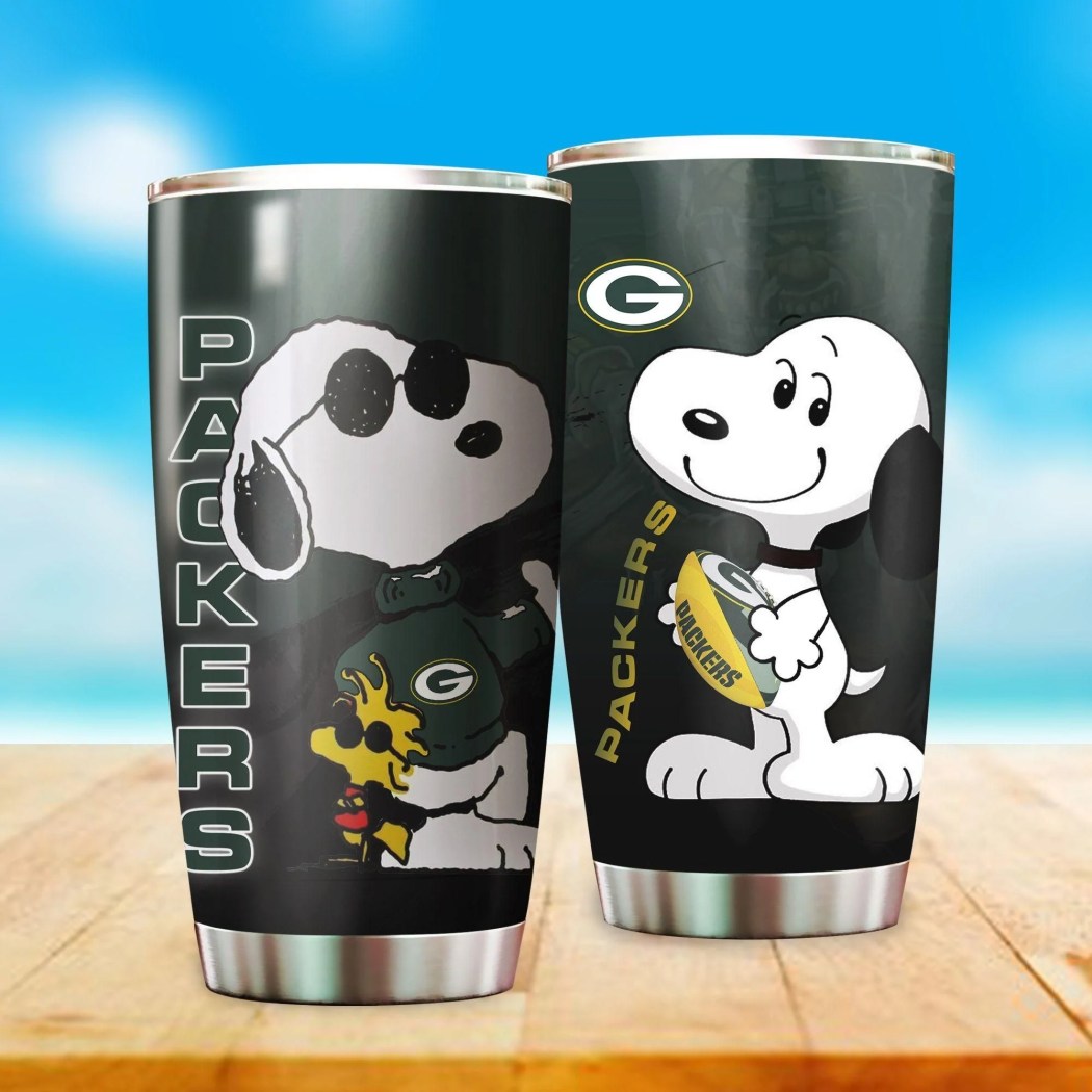 Snoopy Green Bay Packers Tumbler Mug