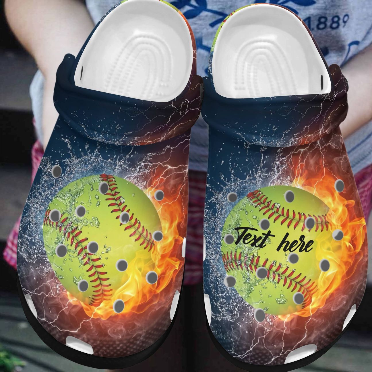 Softball Personalized Clog, Custom Name, Text, Color, Number Fashion Style For Women, Men, Kid, Print 3D Softball Spirit