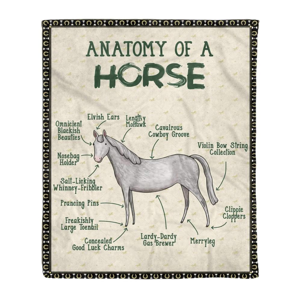 Animal Anatomy Horse Special Gift Fleece Blanket Family Gift Home Decor Bedding Couch Sofa Soft And Comfy Cozy