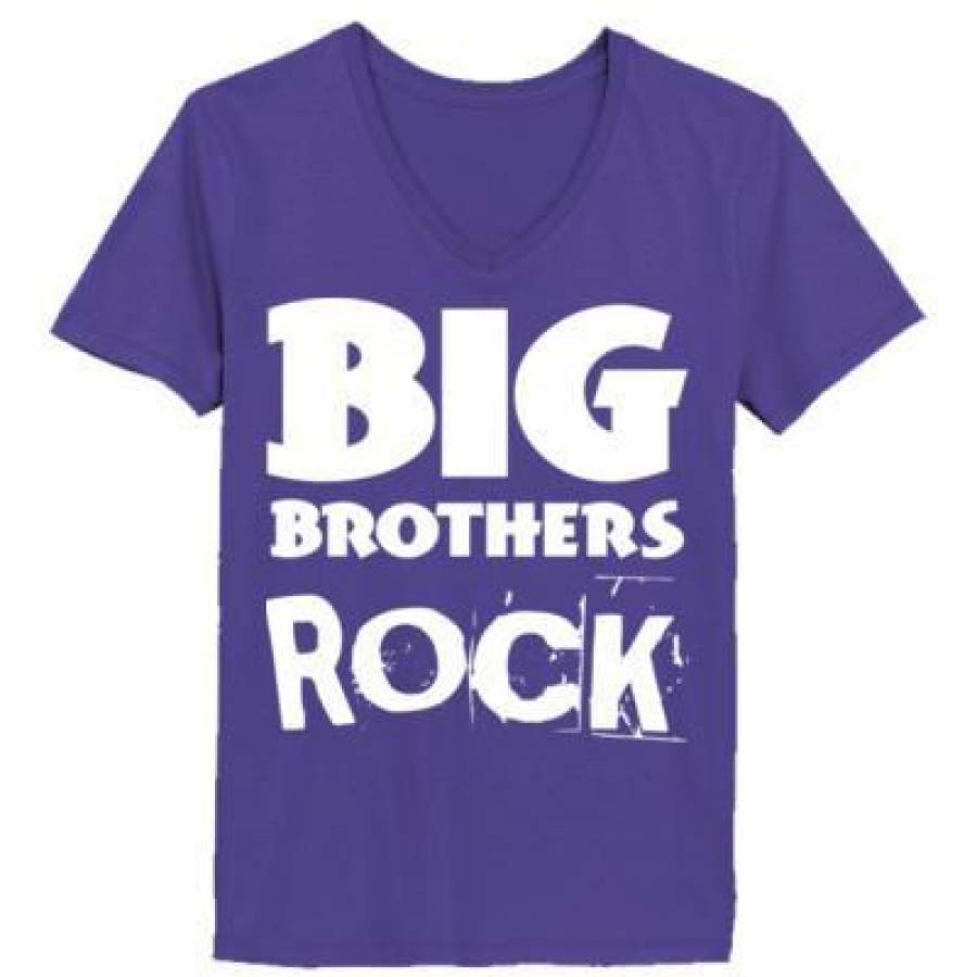 AGR Big Brothers Rock – Ladies’ V-Neck T-Shirt