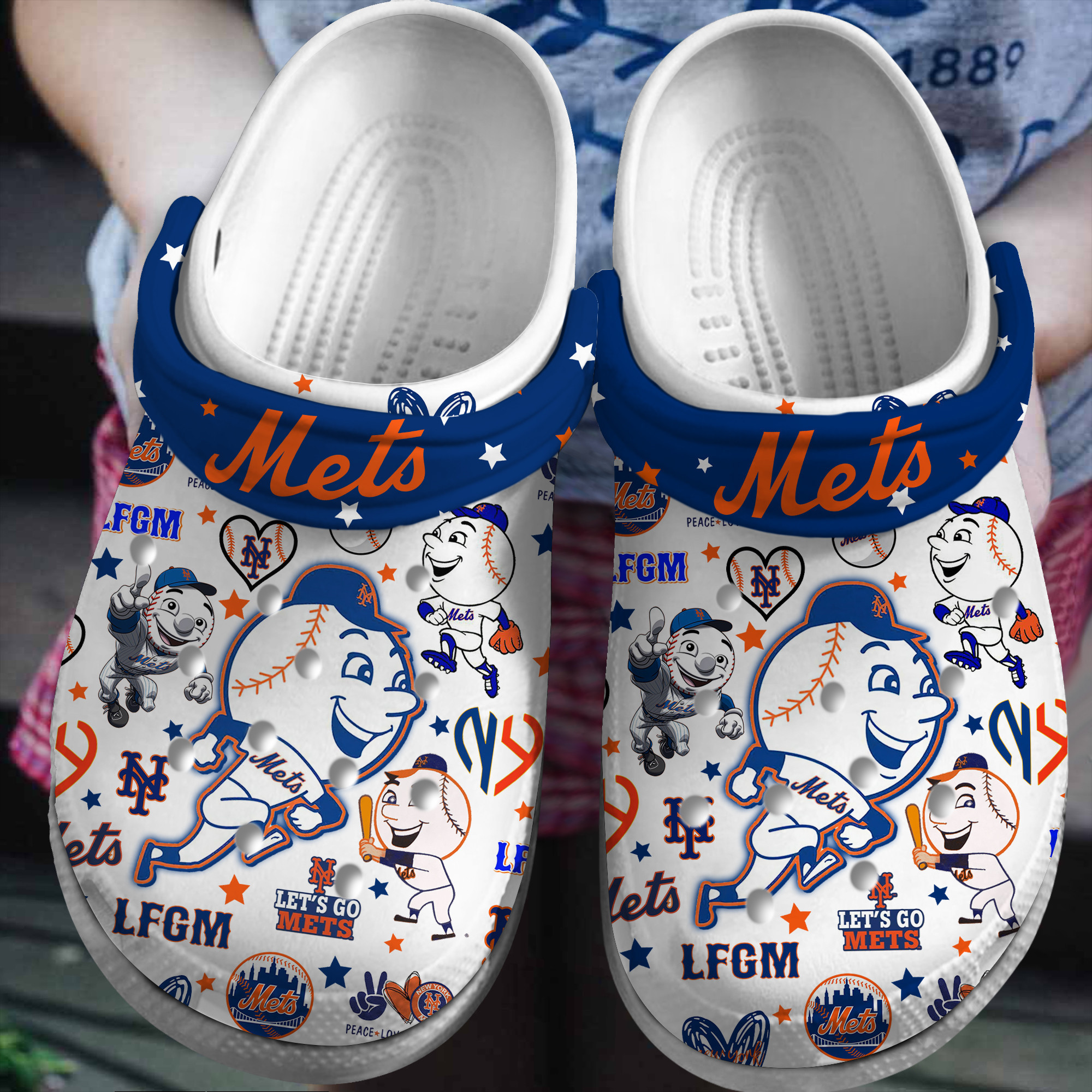 New York Mets Baseball MLB Sport Crocss Crocband Clogs Shoes Comfortable For Men Women and Kids