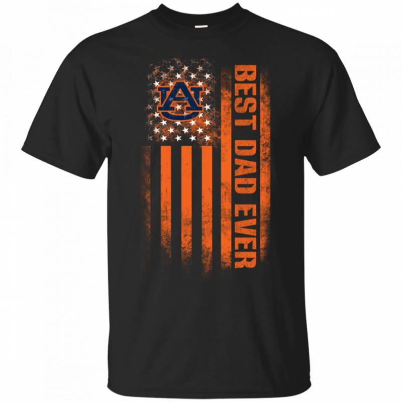 Auburn Tigers Best Dad Ever USA Distressed Flag Shirts