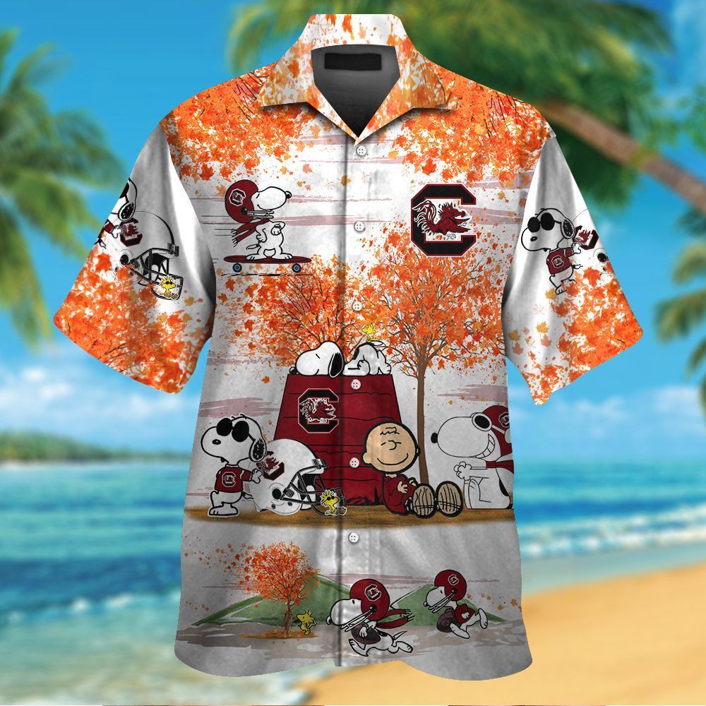 NCCA South Carolina Gamecocks Snoopy Trendy Hawaiian Shirt Aloha Shirt