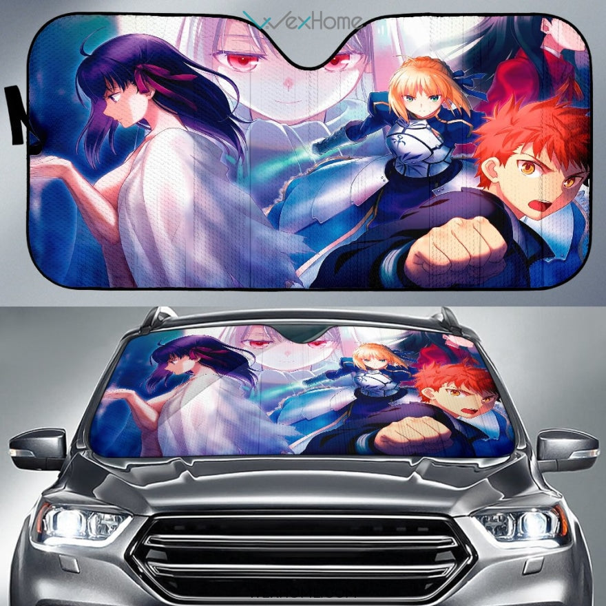Fate/Stay Night Anime Car Sun Shade Saber Sakura Shirou And Rin Fate