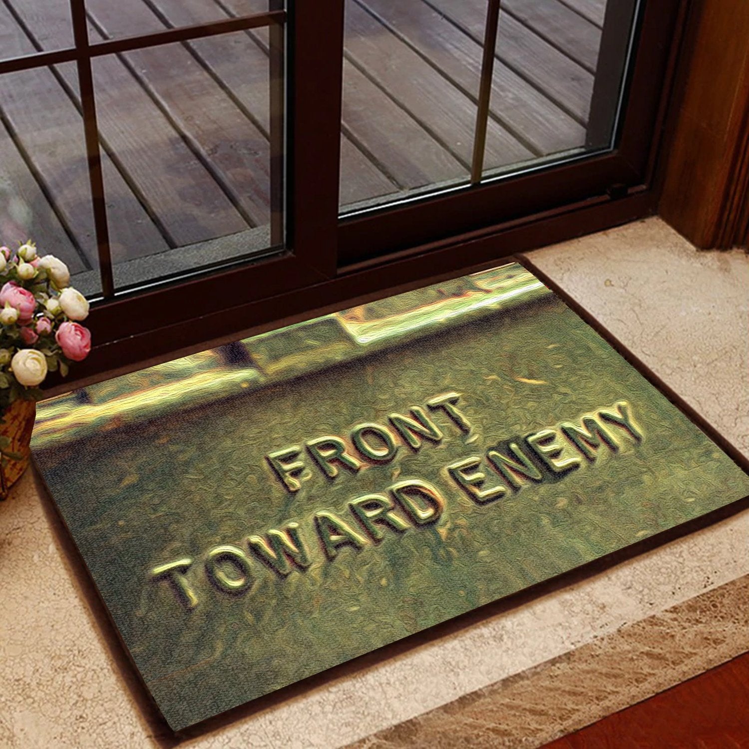 Front Toward Enemy All Over Printing Doormat Pre2194