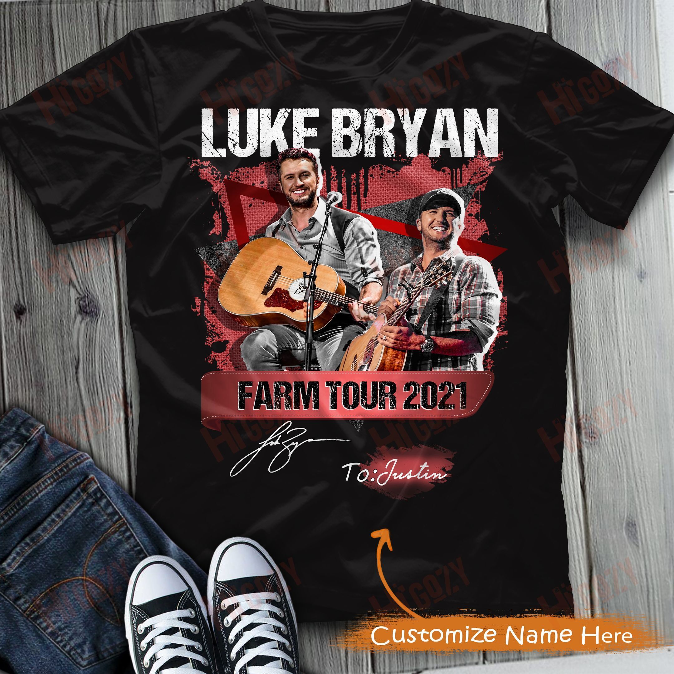 Luke Bryan Farm Tour Shirts, T-Shirt 2D – Spnv494