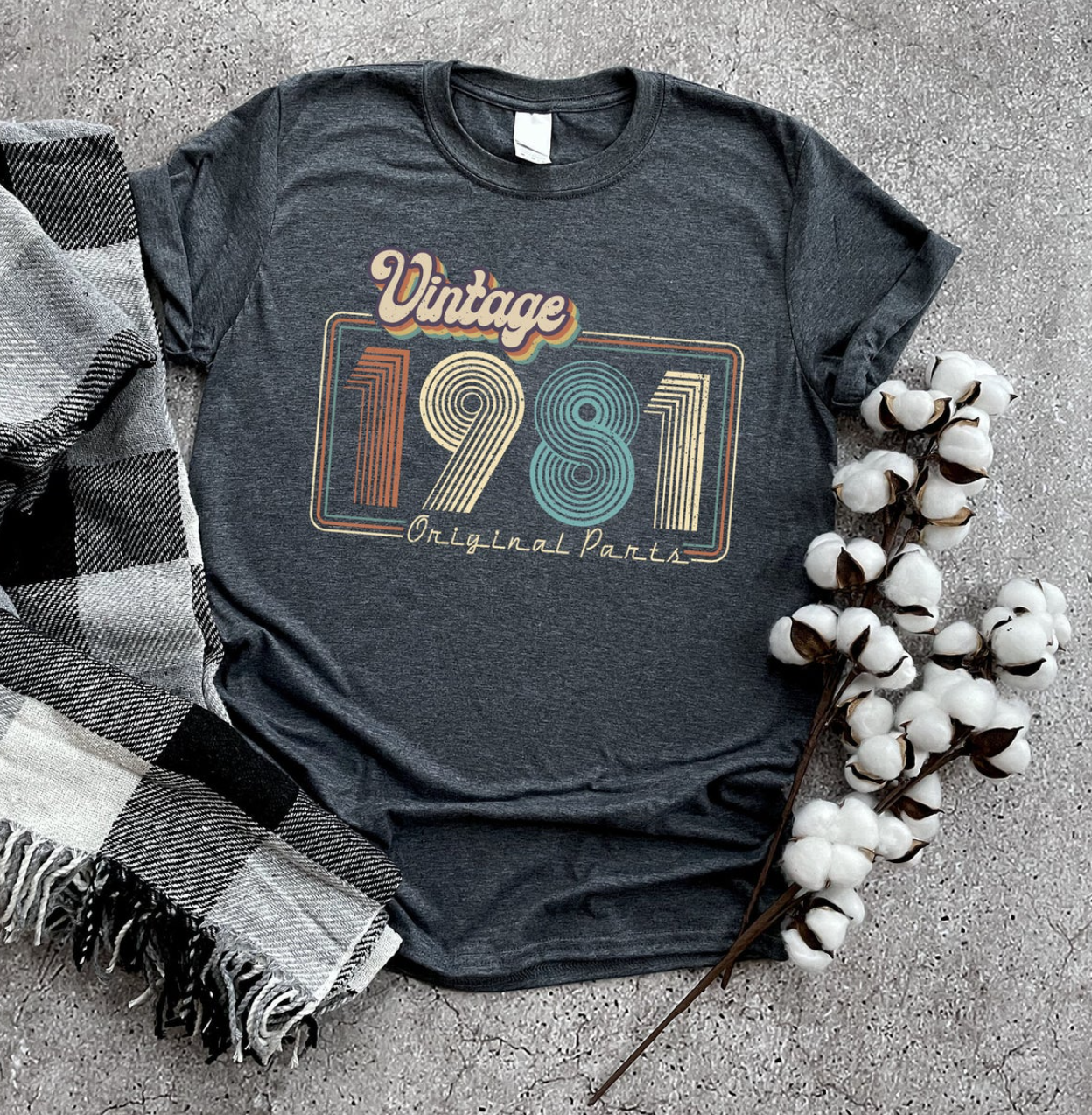 1981 Birthday Shirt, 40th Birthday Gift For Man Woman, Vintage 1971 Original Part T-Shirt, 1971 Classic T-shirt, 40 Years Old Shirt