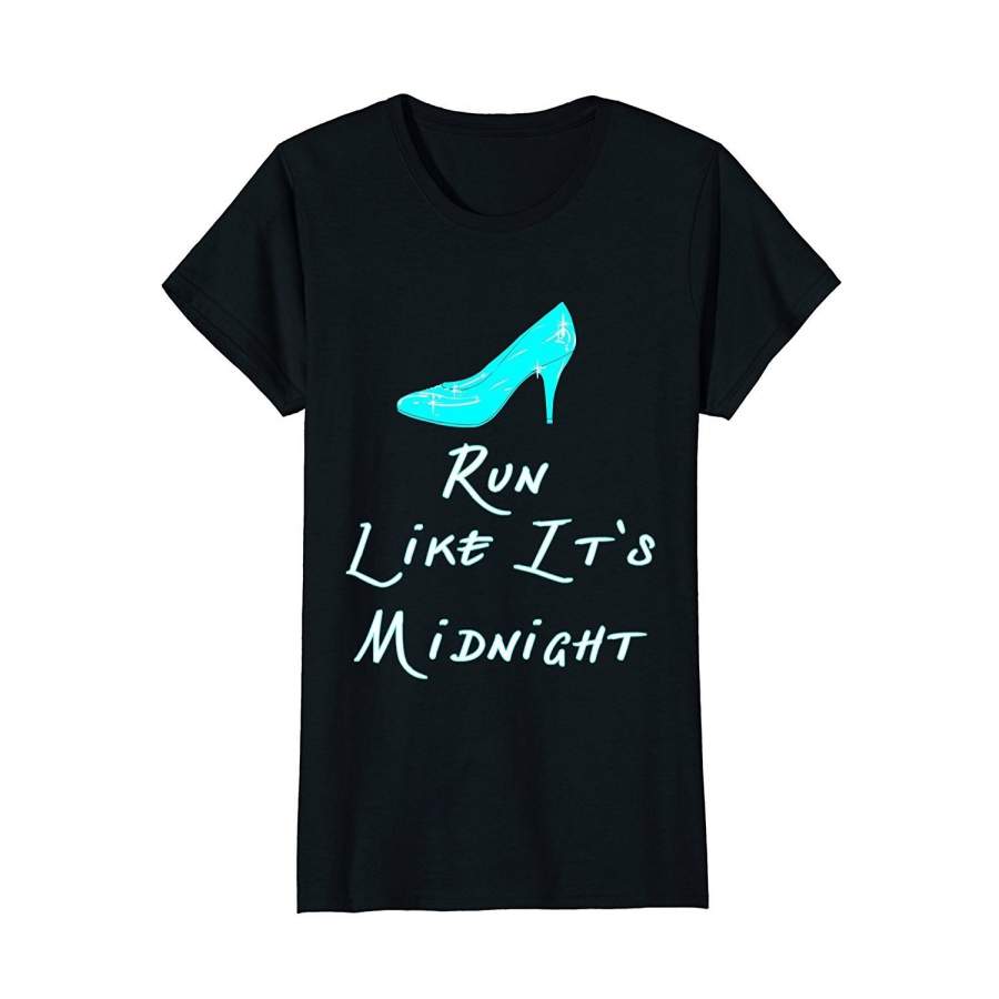 Run Like It’S Midnight Funny Running T-Shirt For Princesses Women’S Cotton T-Shirt