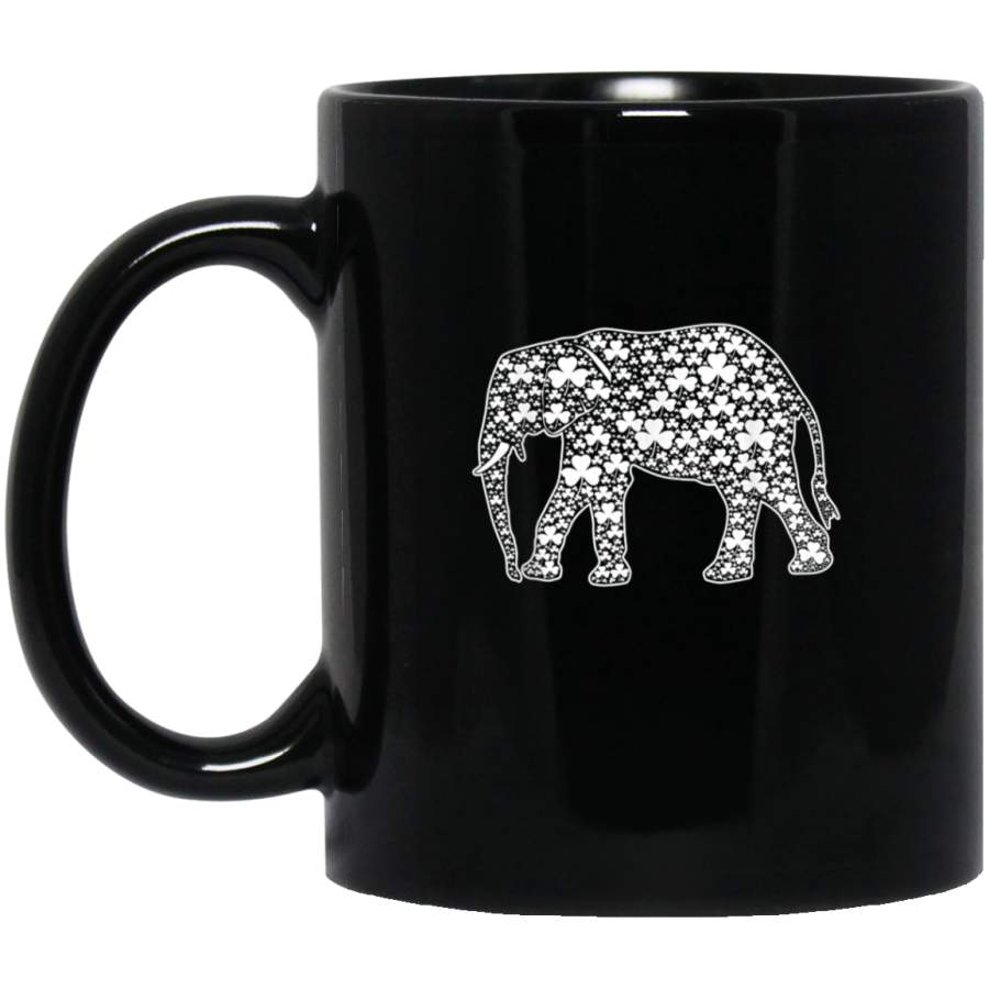 Green Irish Elephant Shamrock Mug St Patricks Day