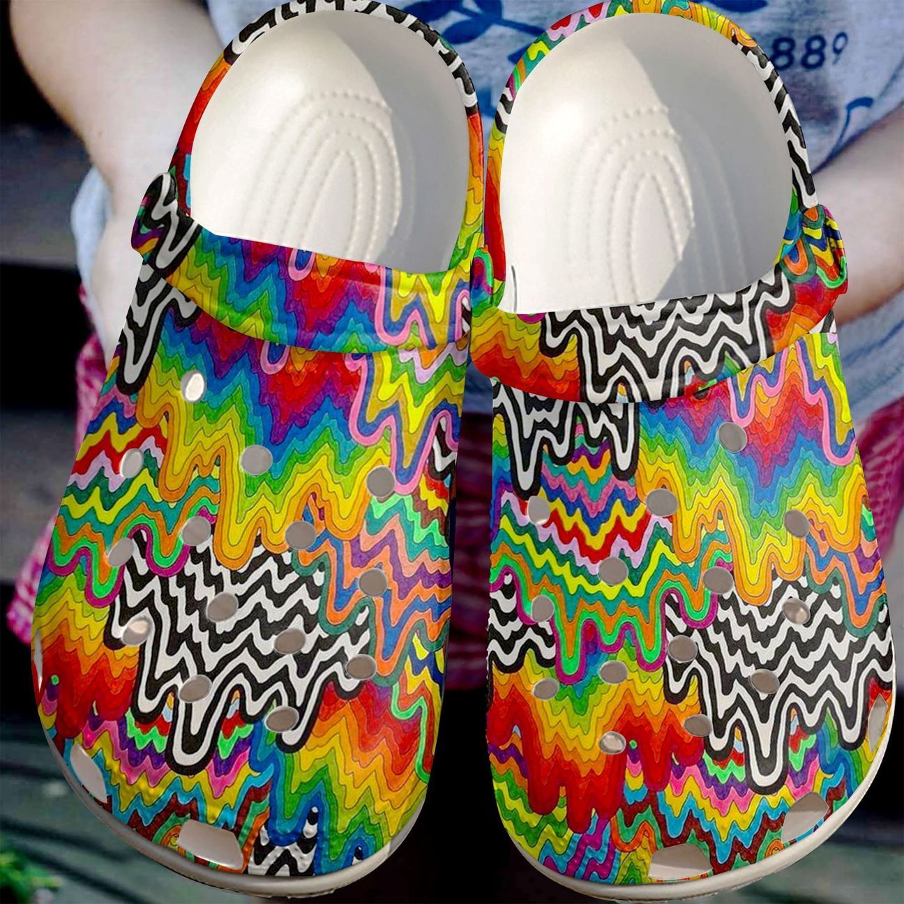 Hippie Personalize Clog, Custom Name, Text, Fashion Style For Women, Men, Kid, Print 3D Psychedelic