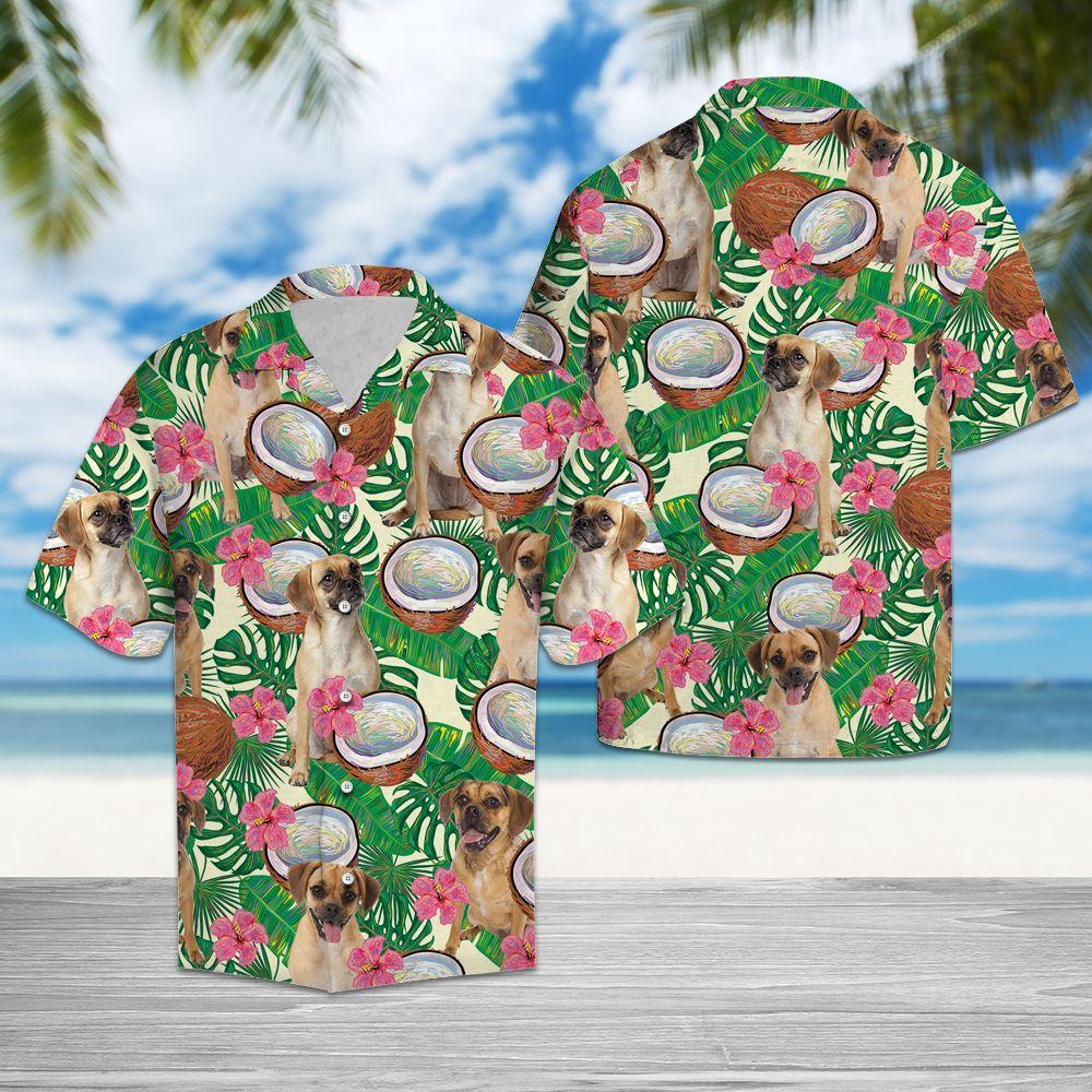 Puggle Tropical Coconut Hawaii Shirt Ha84439