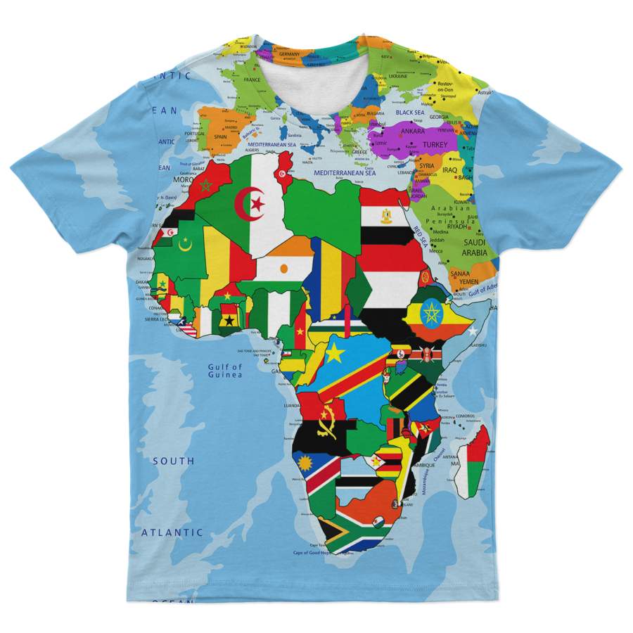 Africa Flags Map 2 T-shirt