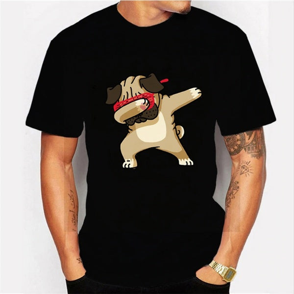 Dabbing Pug Funny Hip Hop Gift Dog Lovers T-shirt