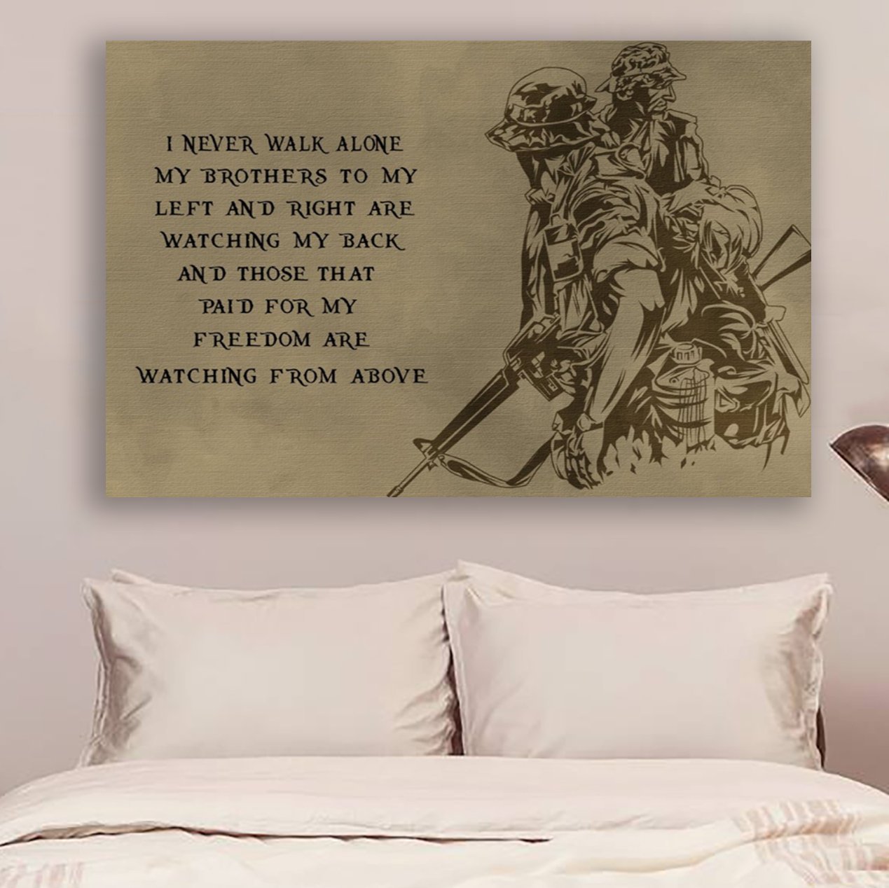 soldier Canvas and Poster i never walk alone wall decor visual art