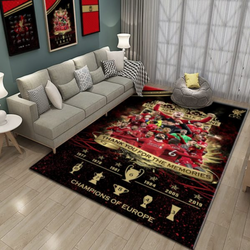 Liverpool Football Club Thanks You For The Memories Living Room Rug Size Small Medium Large