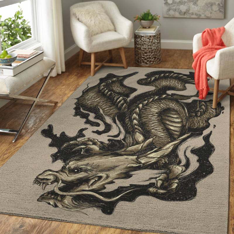 Golden Dragon – Animals Area Rug Carpet