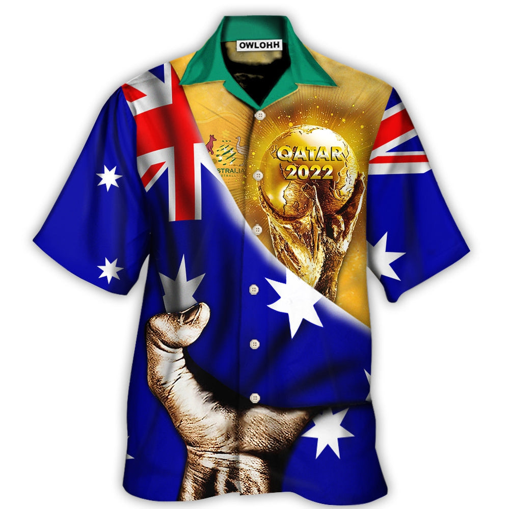 World Cup Qatar 2022 Australia Will Be The Champion Flag Vintage – Hawaiian Shirt  – Owl Ohh