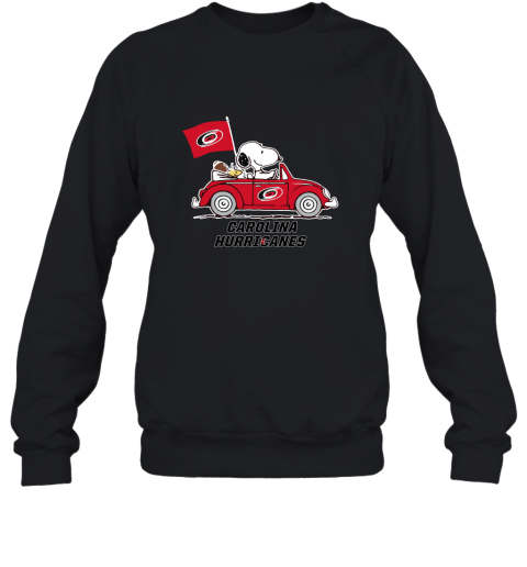 Snoopy And Woodstock Ride The Carolina Hurricanes Car 2D Sweatshirt