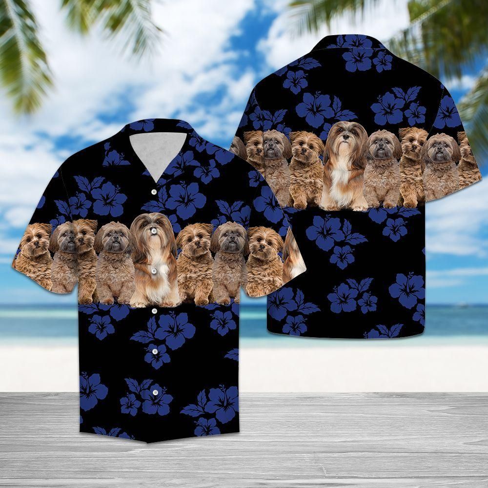 Lhasa Apso Aloha Hawaii Shirt Colorful Short Sleeve Summer Beach Casual For Men And Women Ha8324