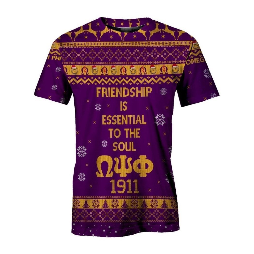 Fraternity Tshirt – Omega Psi Phi Christmas Lover Ugly Christmas Tshirt