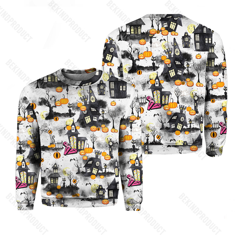 Halloween Crewneck Sweatshirt All Over Print Sweatshirt For Women Sweatshirt For Men