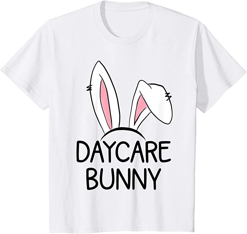 Kids Daycare Bunny Funny Easter Bunny Graphic Toddler Boys Girls T-Shirt